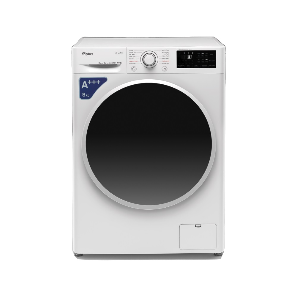 ماشین لباسشویی 8 کیلویی جی پلاس GWM-R87W 1 ماشین لباسشویی 8 کیلویی جی پلاس GWM-R87W