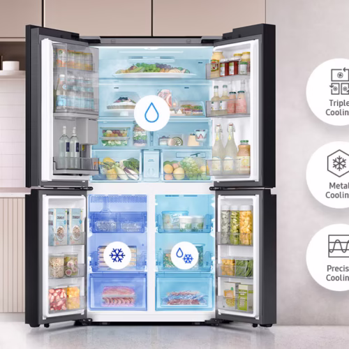 ساید سامسونگ کره درب اتومات RF65 39 ae feature preserves freshness 540664495