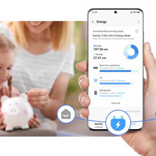 ساید سامسونگ کره درب اتومات RF65 40 ae feature smartthings energy 540664523