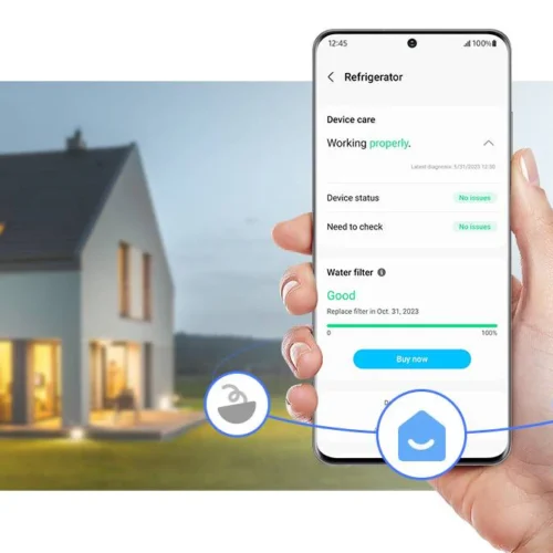 ساید سامسونگ کره درب اتومات RF65 44 ae feature smartthings home care 540664521